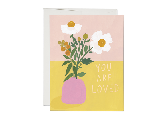 White Poppies Encouragement Card