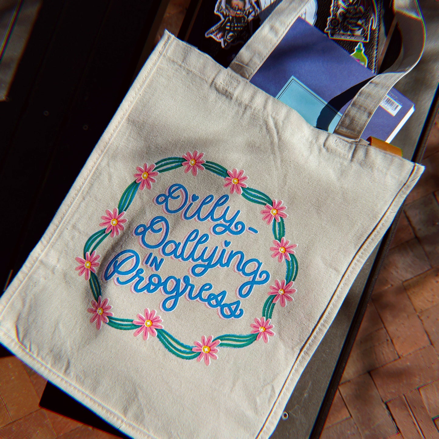 Dilly-Dallying in Progress Tote Bag