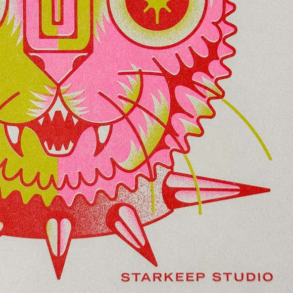 Brute's Chateau Risograph Print