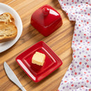 Red Square Butter Dish-3