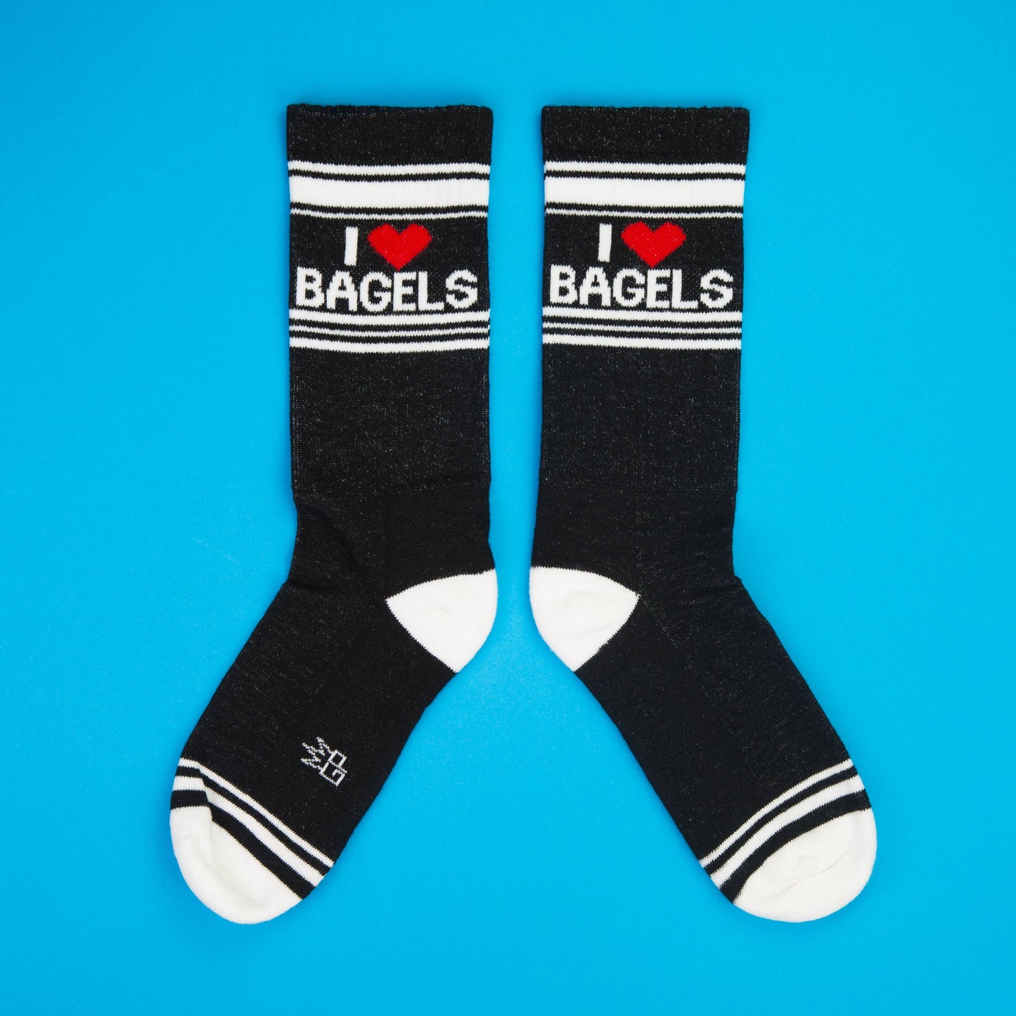 I Love Bagels Gym Crew Socks