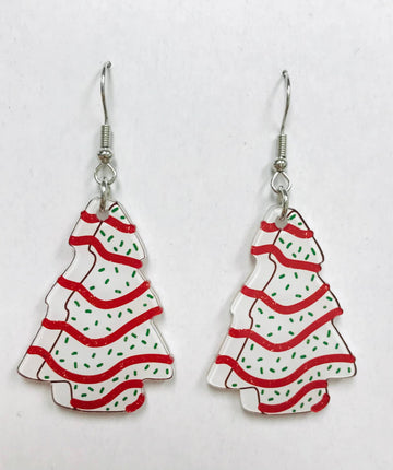 Christmas Tree Cake Earrings