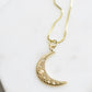 Opal Moon 14K Gold Plated Necklace