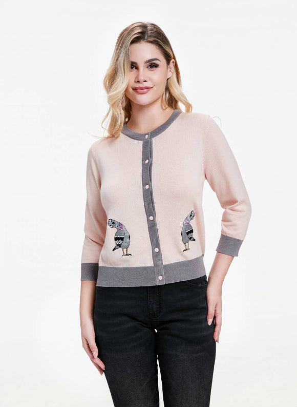 Leslie Swingin’ Pigeons Cardigan
