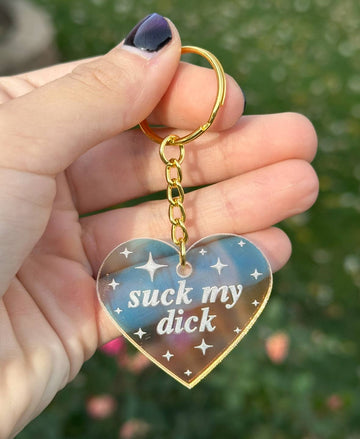Suck My Dick Iridescent Keychain