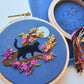 Black Cat & Full Moon Mini Embroidery Kit