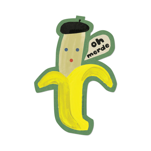 Oh Merde Banana Sticker