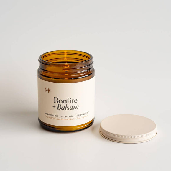 Bonfire + Balsam Beeswax Candle