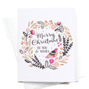 Christmas Floral Wreath Greeting Card-1