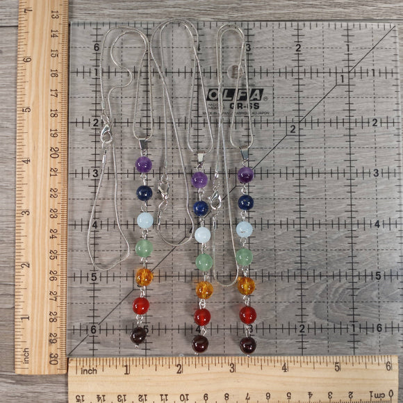 Chakra Drop Bead Necklace