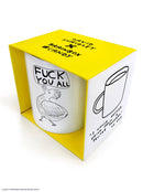 Fuck You All Bird David Shrigley Mug-2