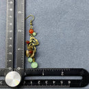Agate Metal Flower Earrings-4