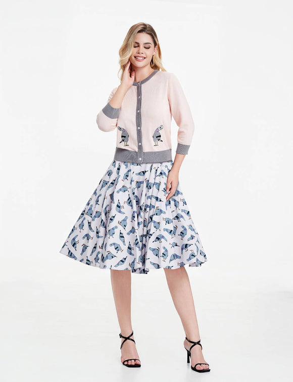 Leslie Swingin’ Pigeons Cardigan