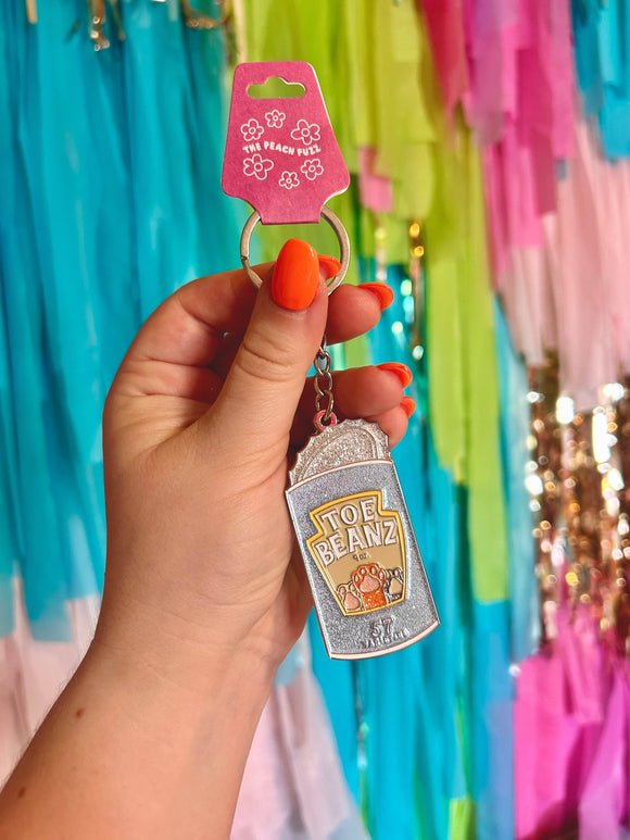 Toe Beans Glitter Keychain