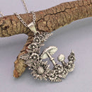 Mushroom Flower Moon Necklace-1