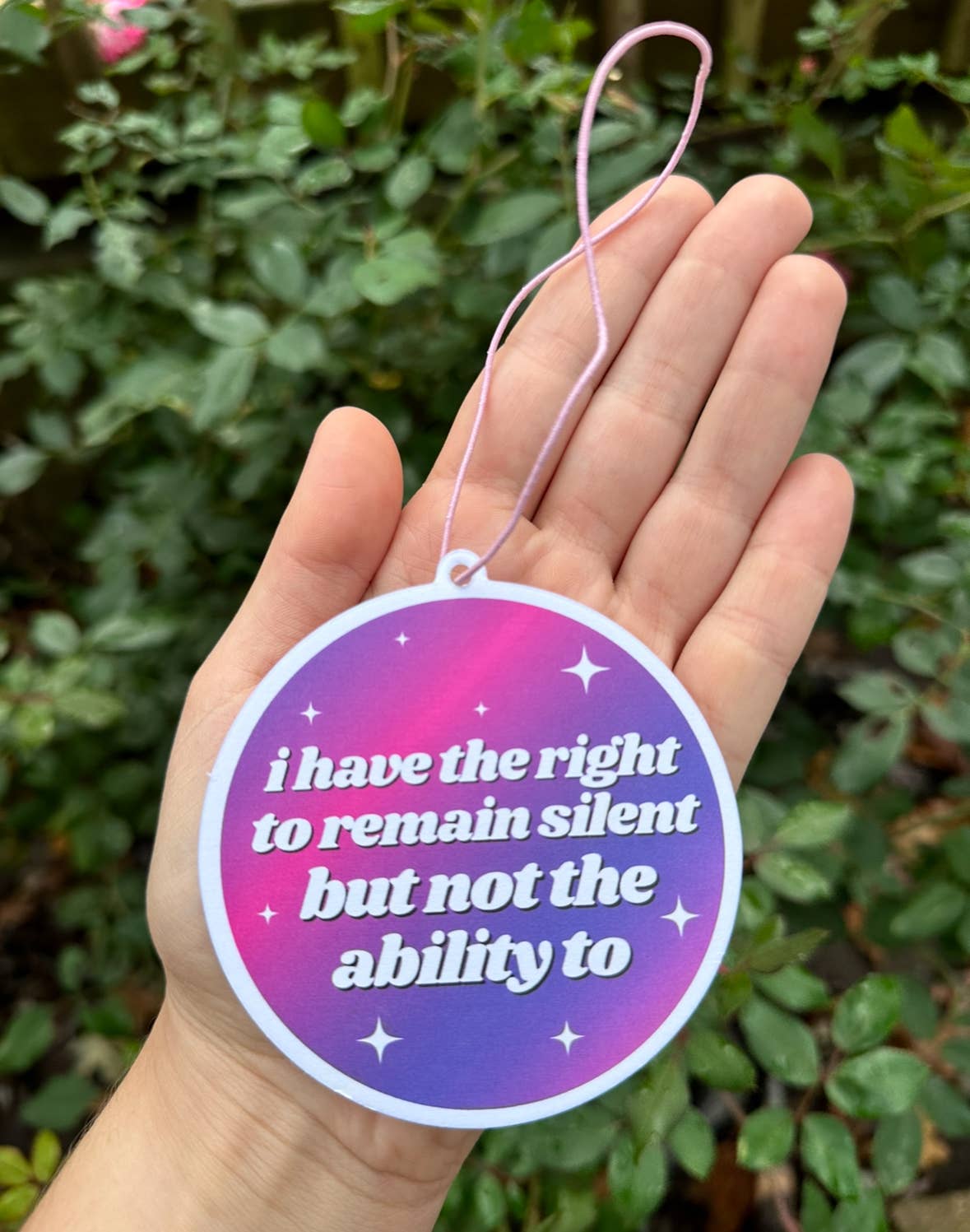 Right To Remain Silent Air Freshener - 0