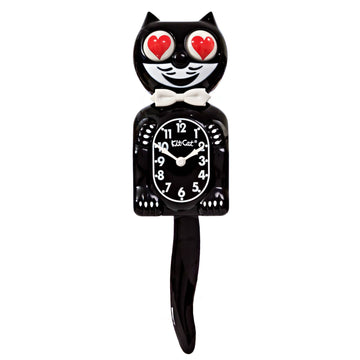 Classic Black Kit Cat Klock - Heart Eyes