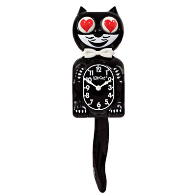 Classic Black Kit Cat Klock - Heart Eyes