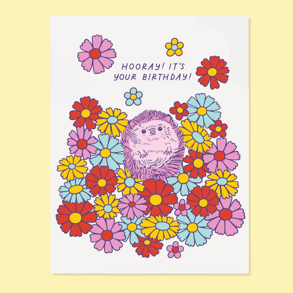 Hedgehog Birthday Card