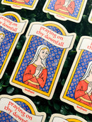 Praying on Thy Downfall Medieval Sticker-2