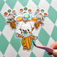 Kitschy Clown Clear Sticker
