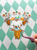 Kitschy Clown Clear Sticker-3