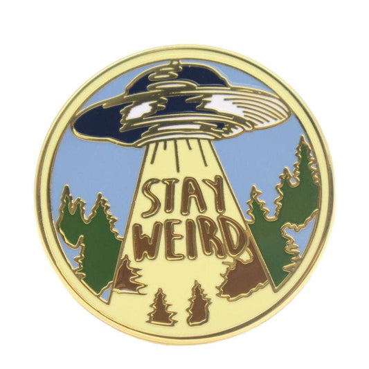 Stay Weird UFO Pin