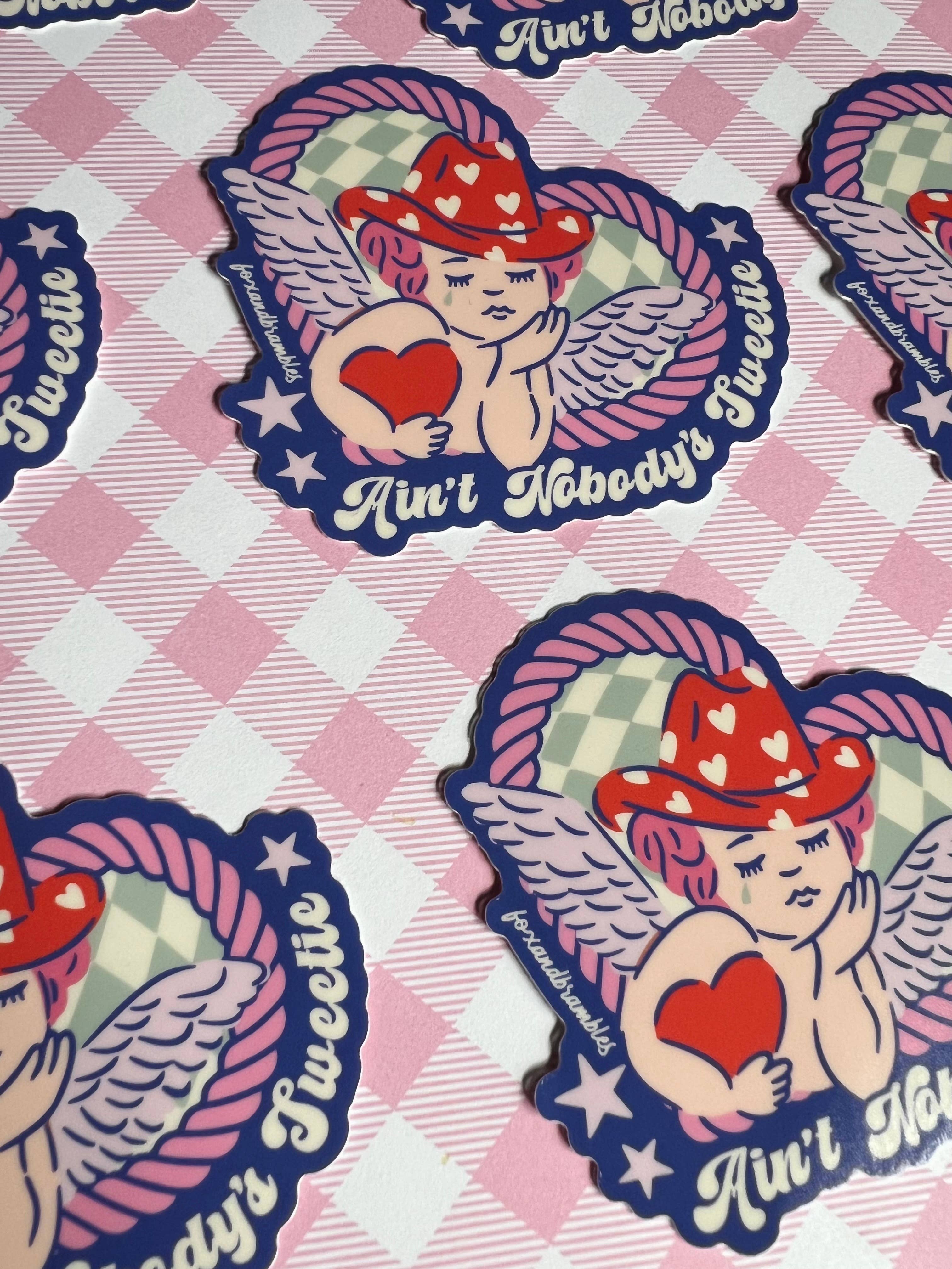 Nobody’s Sweetie Cowboy Sticker