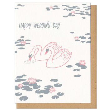 Swans Wedding Greeting Card