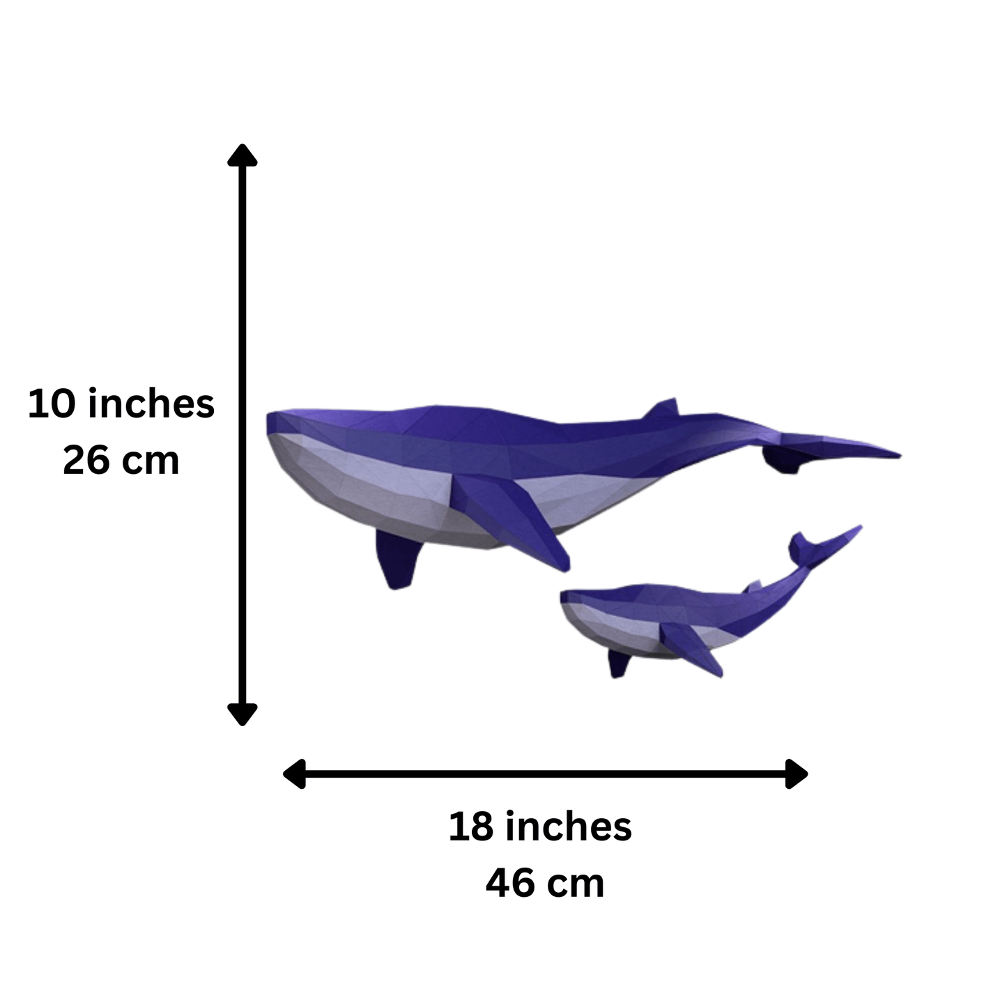 Whale 3D PaperCraft Wall Art Kit