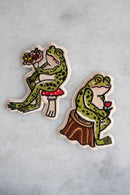 Froggy Embroidered Sticky Patch Set-1