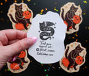 Pumpkin Carver Glitter Sticker-3