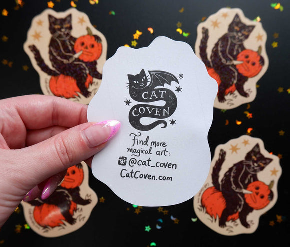 Pumpkin Carver Glitter Sticker