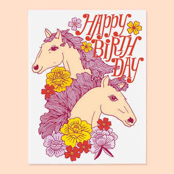 Birthday Horses Card
