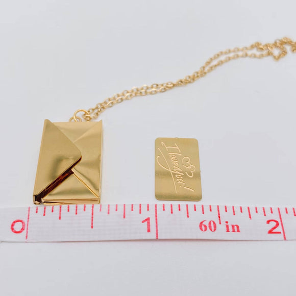 I Love You Envelope Necklace