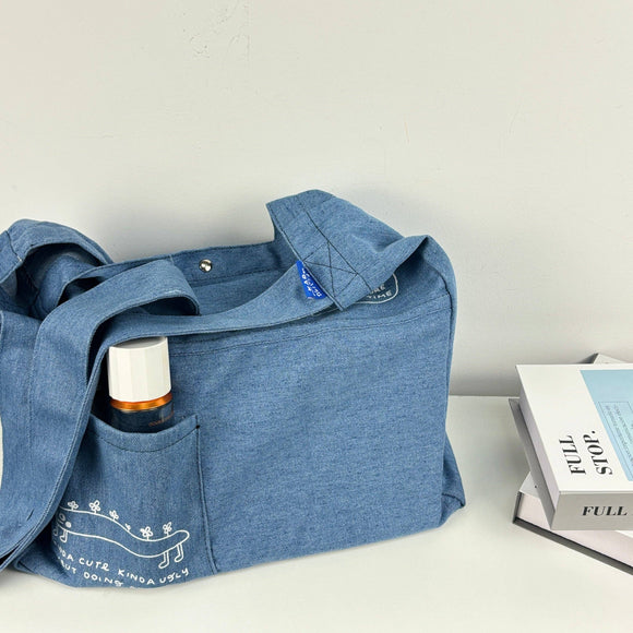 KAUBOII Large Denim Tote Bag