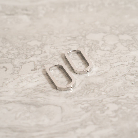 Oval Huggie Earrings
