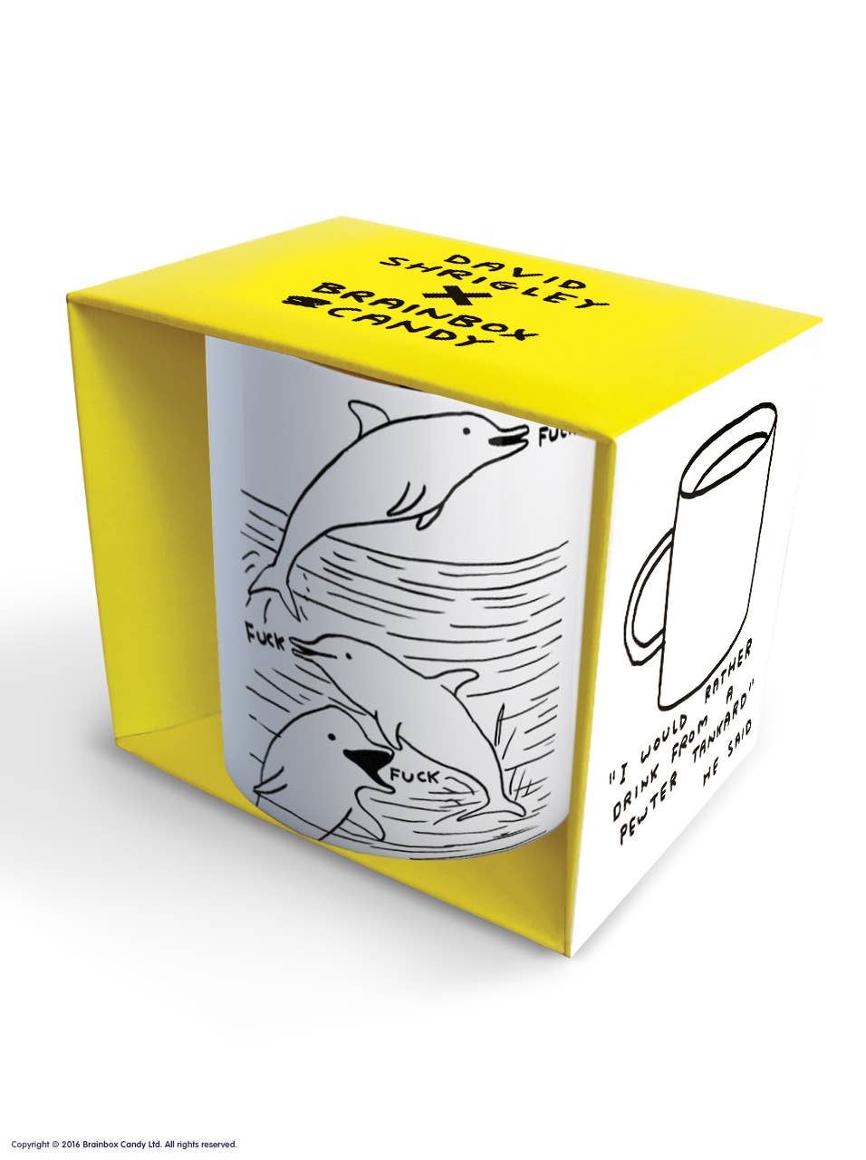 Dolphin Fuck David Shrigley Mug