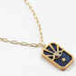 Evil Eye Blue Lapis 14K Plated Necklace