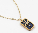 Evil Eye Blue Lapis 14K Plated Necklace-3