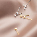 Tiny Cube Stud Earrings-2