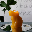 PyroPet Kisa Cat Skeleton Candle - Mustard Yellow-5