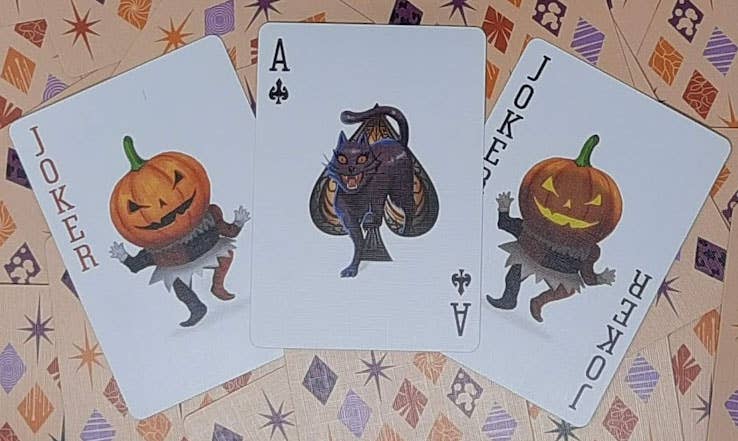 Vintage Halloween Bicycle Playing Cards