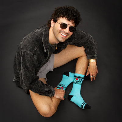 I <3 To Fart Gym Crew Socks - 0