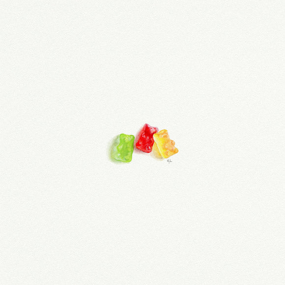 Gummy Bears Mini Watercolor Art Print