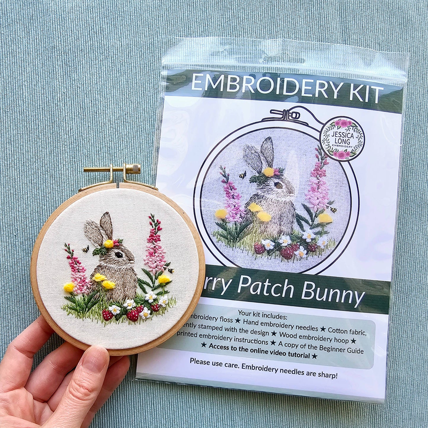 Berry Patch Bunny Hand Embroidery Kit