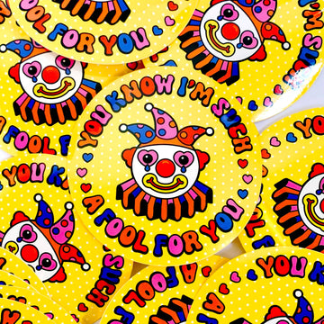 You Know I'm Such A Fool For You Clown Sticker - 0
