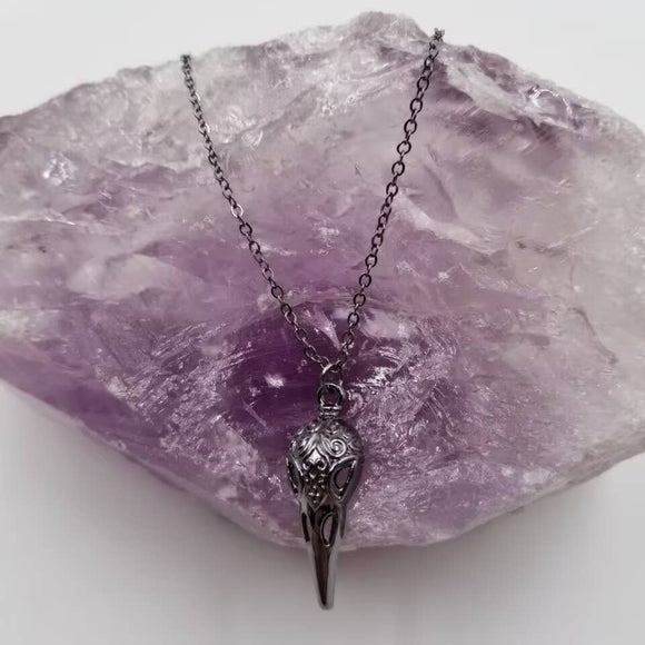 Raven Skull Necklace