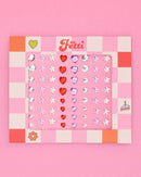 Purple and Red Heart and Star Face Gems-1