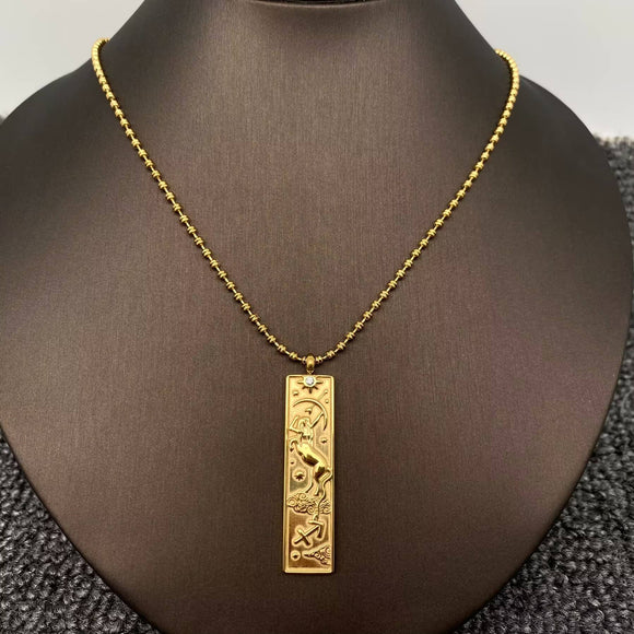 Rectangular Zodiac Necklace